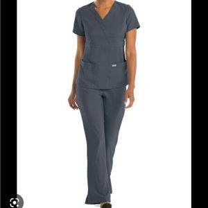 Greys Anatomy charcoal gray scrub set